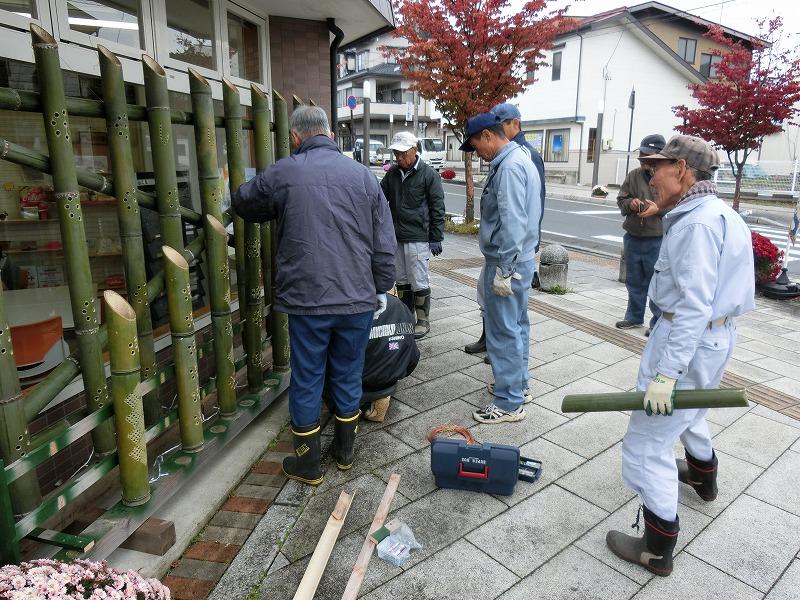 イルミネーション飾り付け、竹灯籠作り